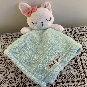 Chick Pea Bunny Rabbit Lovey Green Security Blankie Baby Blanket Soothing 12 In